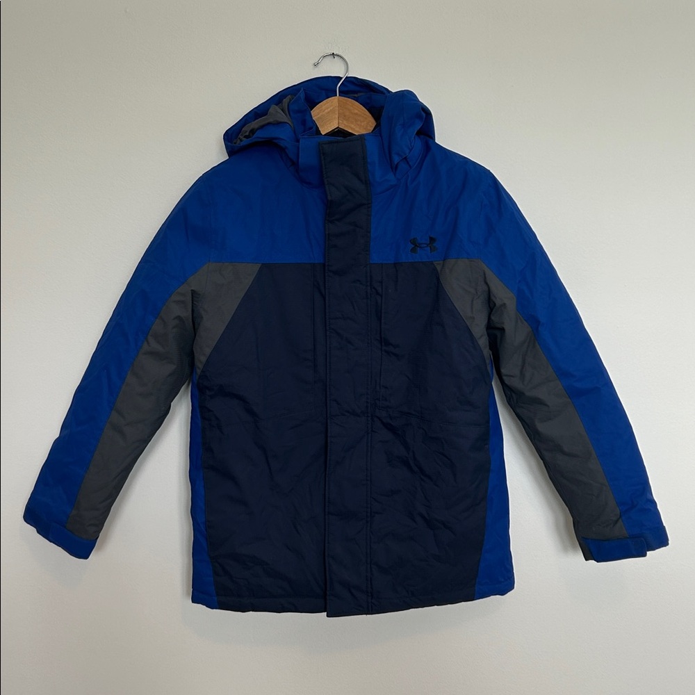 Under Armour UA Kids' Westward Waterproof 3-in-1 Jacket Royal Size Medium 10 12 - Picture 2 of 7